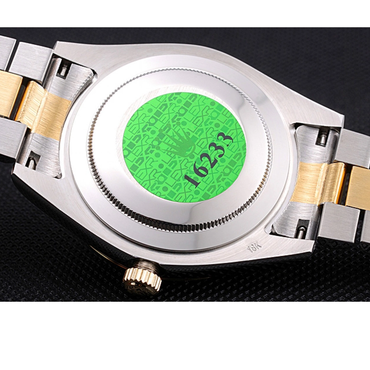 Aaa replica watch Rolex Gold 18k Gold Steel Stainless Two Plated Day-Date Dial Tone 0712